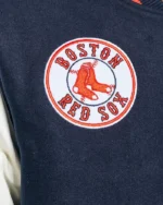 MLB Boston Red Sox Melton Varsity Jacket | Trendy Leather Jackets