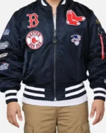 MLB Boston Red Sox New Era x Alpha Industries MA-1 Bomber Jacket | Trendy Leather Jackets
