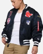 MLB Boston Red Sox New Era x Alpha Industries MA-1 Bomber Jacket | Trendy Leather Jackets