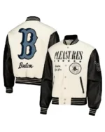 MLB Boston Red Sox Pleasures Varsity Jacket | Trendy Leather Jackets