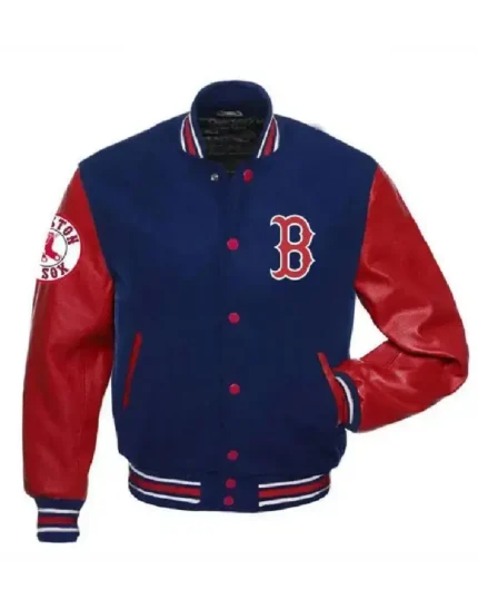 MLB Boston Red Sox Red and Blue varsity Jacket | Trendy Leather Jackets