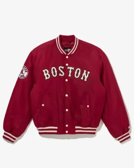 MLB Boston Red Sox Red Cooperstown Satin Jacket | Trendy Leather Jackets