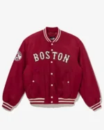 MLB Boston Red Sox Red Cooperstown Satin Jacket | Trendy Leather Jackets