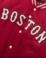 MLB Boston Red Sox Red Cooperstown Satin Jacket | Trendy Leather Jackets