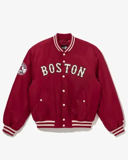 MLB Boston Red Sox Red Cooperstown Satin Jacket | Trendy Leather Jackets