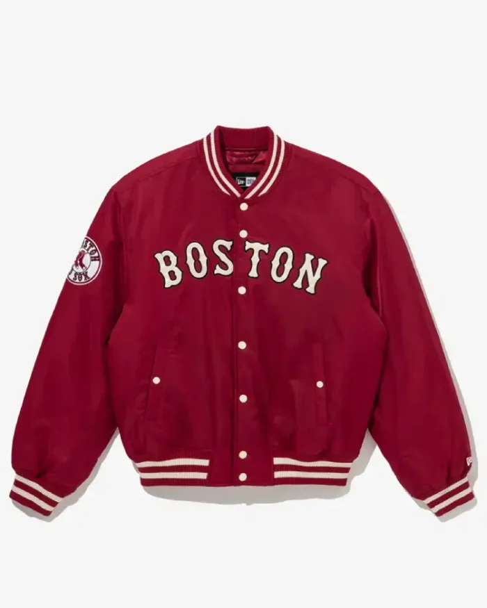 MLB Boston Red Sox Red Cooperstown Satin Jacket | Trendy Leather Jackets