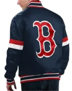 MLB Boston Red Sox Starter Home Game Satin Varsity Jacket | Trendy Leather Jackets