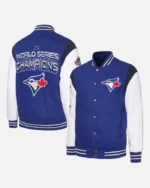 MLB Carl Banks Royal Toronto Blue Jays Commemorative Varsity Jacket | Trendy Leather Jackets