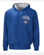 MLB Carl Banks Toronto Blue Jays Southpaw Reversible Raglan Hoodie Jacket | Trendy Leather Jackets