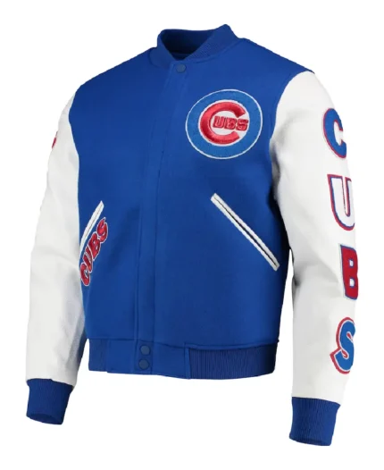 MLB Chicago Cubs Pro Standard White Varsity Jacket | Trendy Leather Jackets