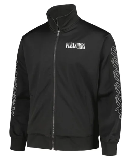 MLB Chicago White Sox Pleasures Pitcher Track Jacket | Trendy Leather Jackets