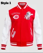 MLB Cincinnati Reds Retro Classic Rib Varsity Jacket | Trendy Leather Jackets