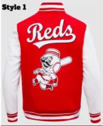 MLB Cincinnati Reds Retro Classic Rib Varsity Jacket | Trendy Leather Jackets