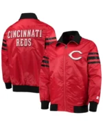 MLB Cincinnati Reds Starter Red The Captain II Varsity Jacket | Trendy Leather Jackets