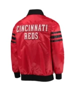 MLB Cincinnati Reds Starter Red The Captain II Varsity Jacket | Trendy Leather Jackets