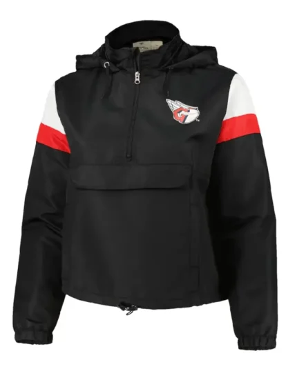MLB Cleveland Guardians Anorak Quarter Hoodie Jacket | Trendy Leather Jackets