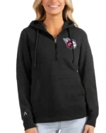 MLB Cleveland Guardians Antigua Heathered Half-Zip Pullover Hoodie | Trendy Leather Jackets