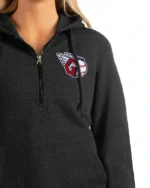 MLB Cleveland Guardians Antigua Heathered Half-Zip Pullover Hoodie | Trendy Leather Jackets