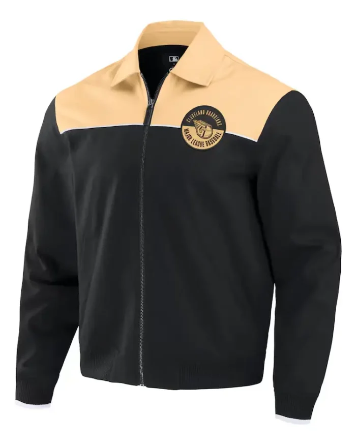 MLB Cleveland Guardians Darius Rucker Canvas Bomber Jacket | Trendy Leather Jackets