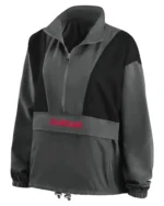 MLB Cleveland Guardians Erin Andrews Charcoal Jacket | Trendy Leather Jackets