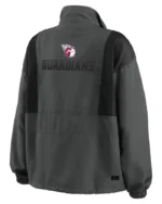 MLB Cleveland Guardians Erin Andrews Charcoal Jacket | Trendy Leather Jackets