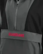 MLB Cleveland Guardians Erin Andrews Charcoal Jacket | Trendy Leather Jackets