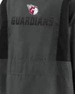 MLB Cleveland Guardians Erin Andrews Charcoal Jacket | Trendy Leather Jackets