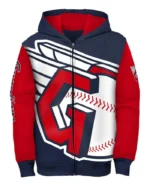 MLB Cleveland Guardians Postcard Hoodie Jacket | Trendy Leather Jackets