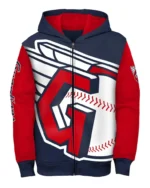 MLB Cleveland Guardians Postcard Hoodie Jacket | Trendy Leather Jackets