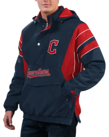 MLB Cleveland Guardians Starter Pullover Jackets | Trendy Leather Jackets