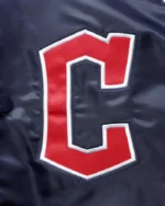 MLB Cleveland Guardians Starter Reliever Varsity Satin Jacket | Trendy Leather Jackets