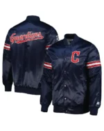 MLB Cleveland Guardians Starter Satin Varsity Jacket | Trendy Leather Jackets