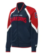 MLB Cleveland Guardians Touchdown Raglan Track Jacket | Trendy Leather Jackets