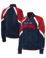 MLB Cleveland Guardians Touchdown Raglan Track Jacket | Trendy Leather Jackets