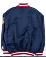 MLB Cleveland Indians Blue Satin Jacket | Trendy Leather Jackets
