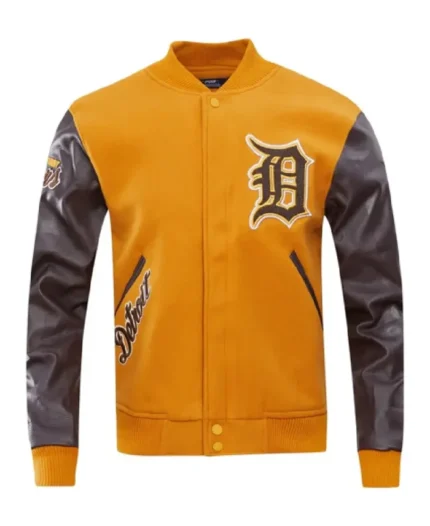 MLB Detriot Tigers Classic Varsity Jacket | Trendy Leather Jackets