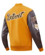 MLB Detriot Tigers Classic Varsity Jacket | Trendy Leather Jackets