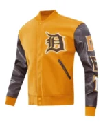 MLB Detriot Tigers Classic Varsity Jacket | Trendy Leather Jackets