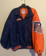 MLB Detroit Tigers 1990s Starter Diamond Dugout Jacket | Trendy Leather Jackets