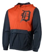 MLB Detroit Tigers Anorak Hoodie Jacket | Trendy Leather Jackets