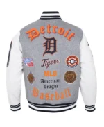 MLB Detroit Tigers Old English Varsity Jacket | Trendy Leather Jackets