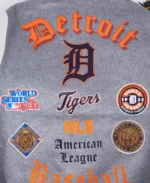 MLB Detroit Tigers Old English Varsity Jacket | Trendy Leather Jackets