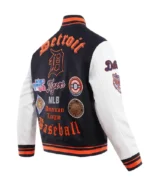 MLB Detroit Tigers Old English Varsity Jacket | Trendy Leather Jackets