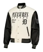 MLB Detroit Tigers Pleasures Varsity Jacket | Trendy Leather Jackets