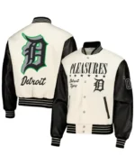 MLB Detroit Tigers Pleasures Varsity Jacket | Trendy Leather Jackets