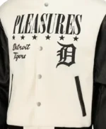 MLB Detroit Tigers Pleasures Varsity Jacket | Trendy Leather Jackets