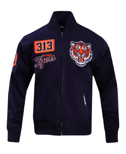 MLB Detroit Tigers Pro Standard Area Code Twill Jacket | Trendy Leather Jackets
