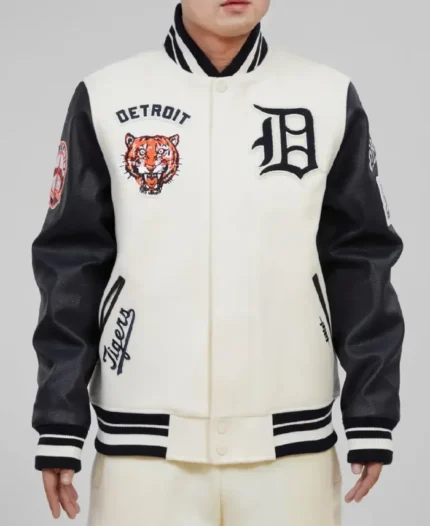 MLB Detroit Tigers Retro Classic Varsity Jacket | Trendy Leather Jackets