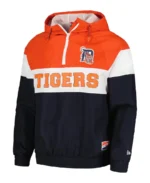 MLB Detroit Tigers Ripstop Raglan Windbreaker Hoodie Jacket | Trendy Leather Jackets