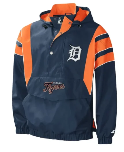 MLB Detroit Tigers Starter Impact Hoodie Jacket | Trendy Leather Jackets